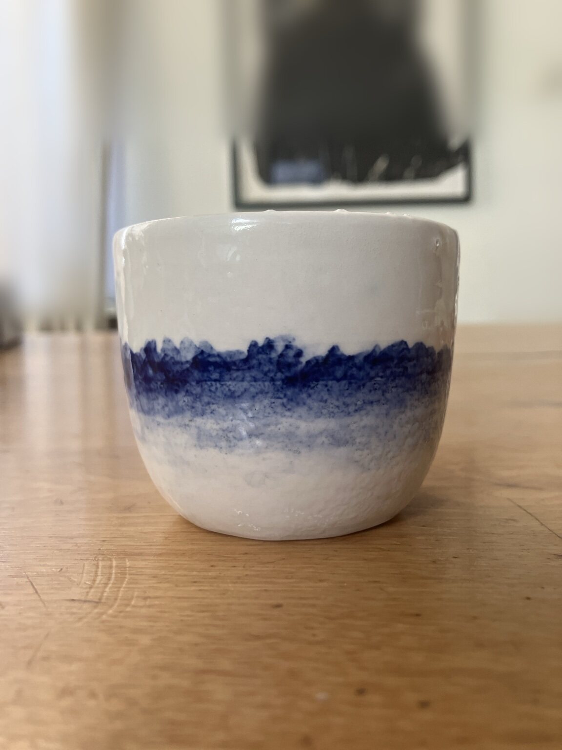 Blue Line — enkel handgedraaid kopje